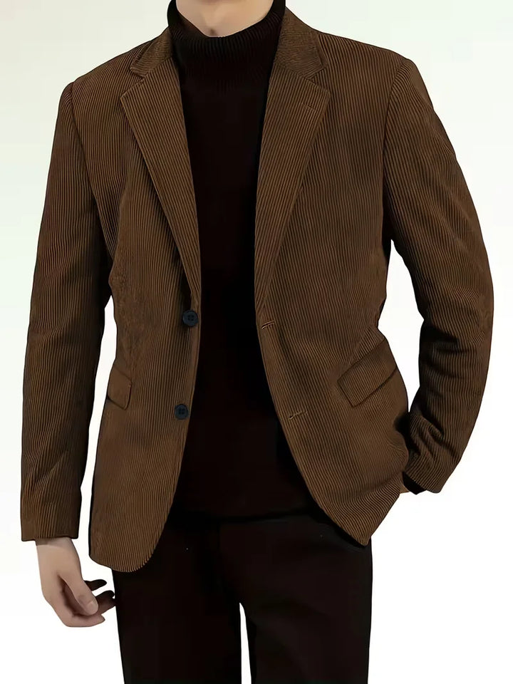 Corduroy Blazer with Notch Lapel