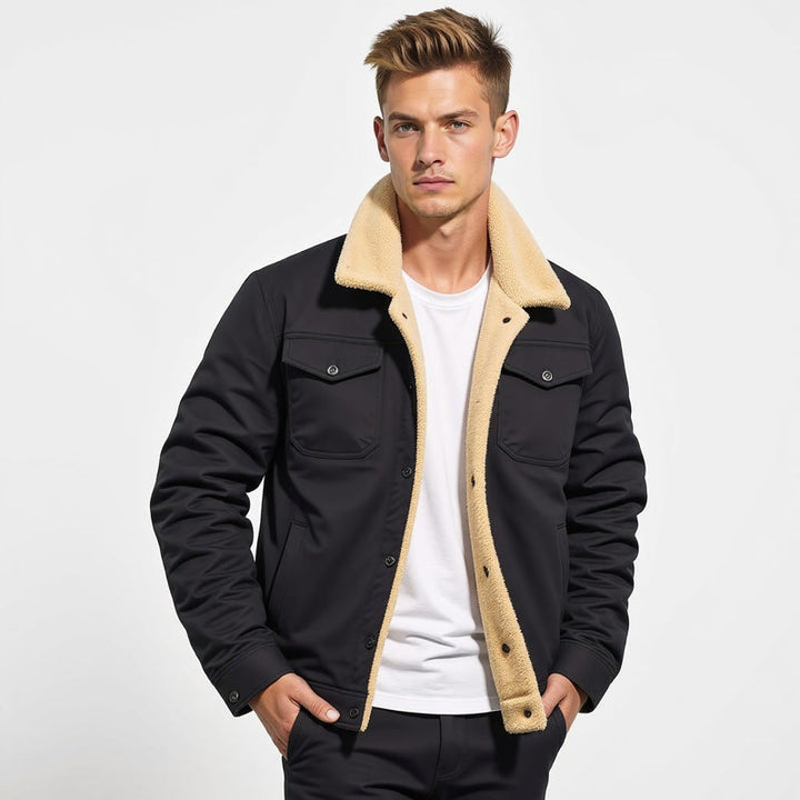 Classic Bomber Jacket for Men | Buttoned
