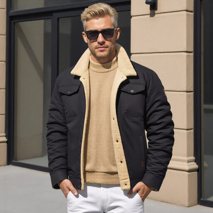 Classic Bomber Jacket for Men | Buttoned