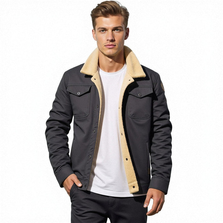 Classic Bomber Jacket for Men | Buttoned