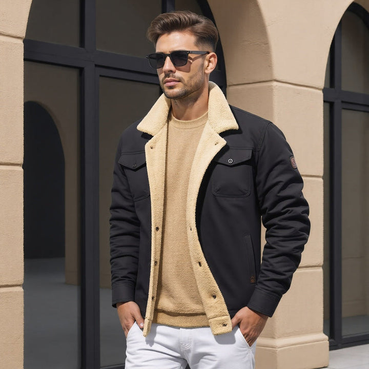 Classic Bomber Jacket for Men | Buttoned