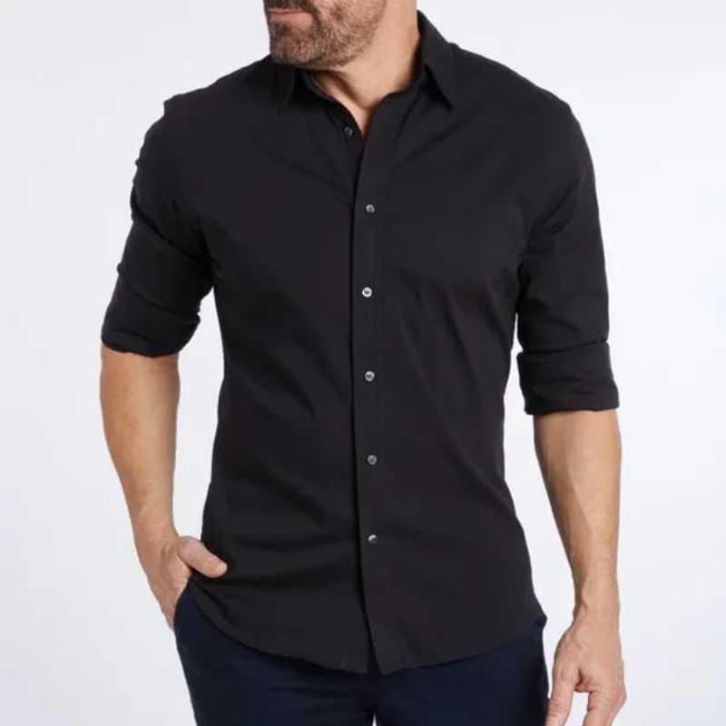Wrinkle-Free Shirt with Zipper for Men