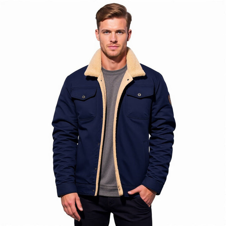 Classic Bomber Jacket for Men | Buttoned