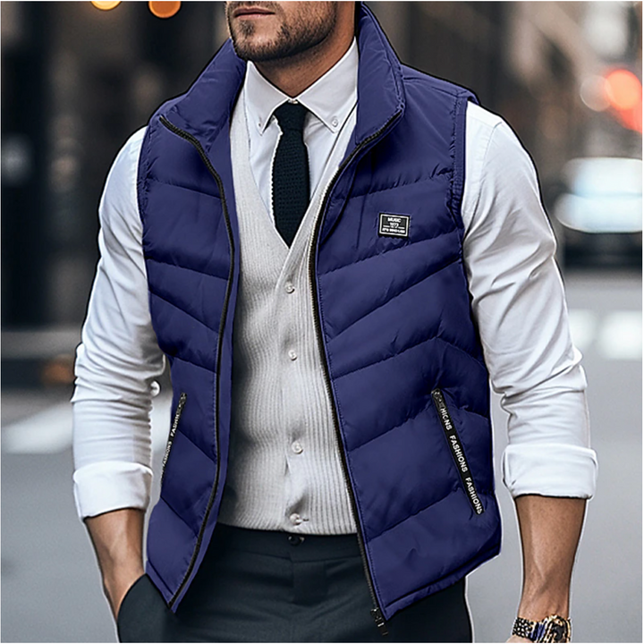 Men's Winter Quilted Vest | With Zipper