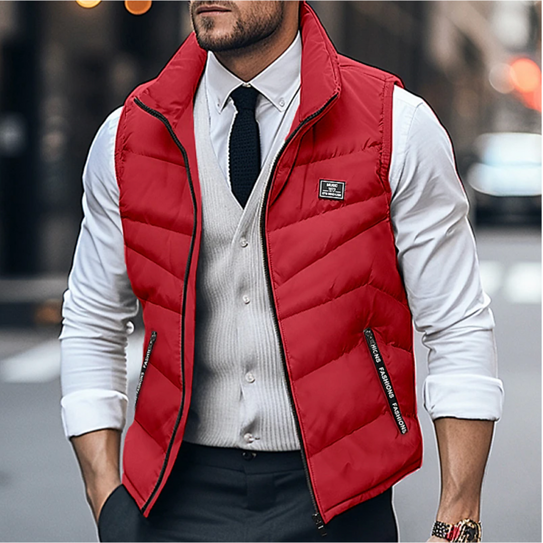 Men's Winter Quilted Vest | With Zipper