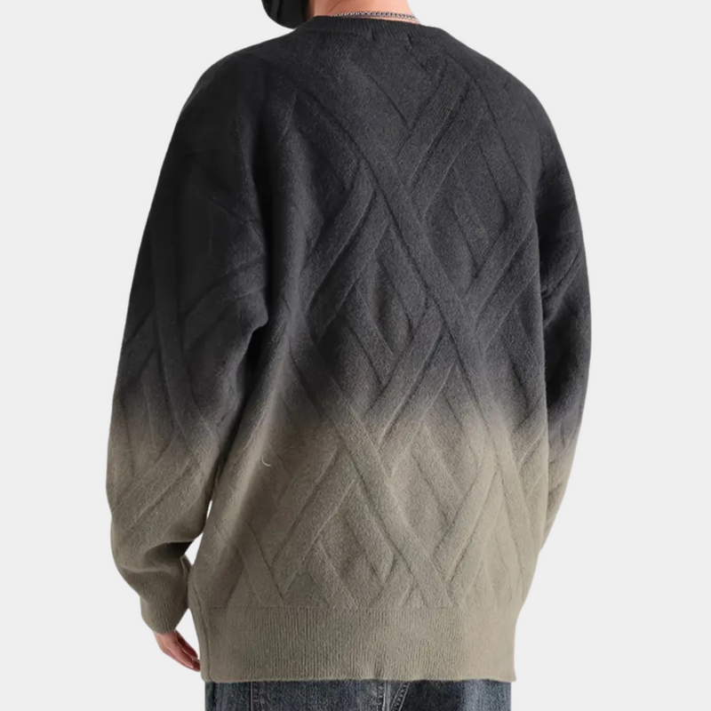 Ombre Crewneck Sweater for Men | Patterned