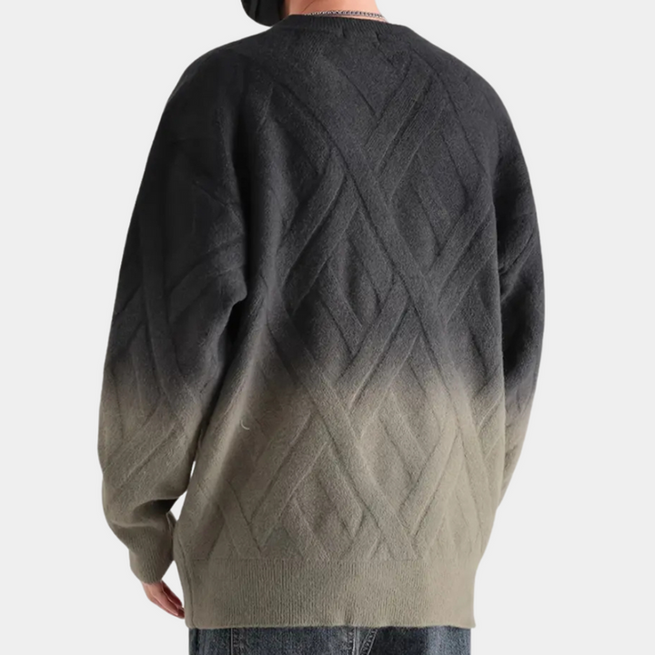 Ombre Crewneck Sweater for Men | Patterned