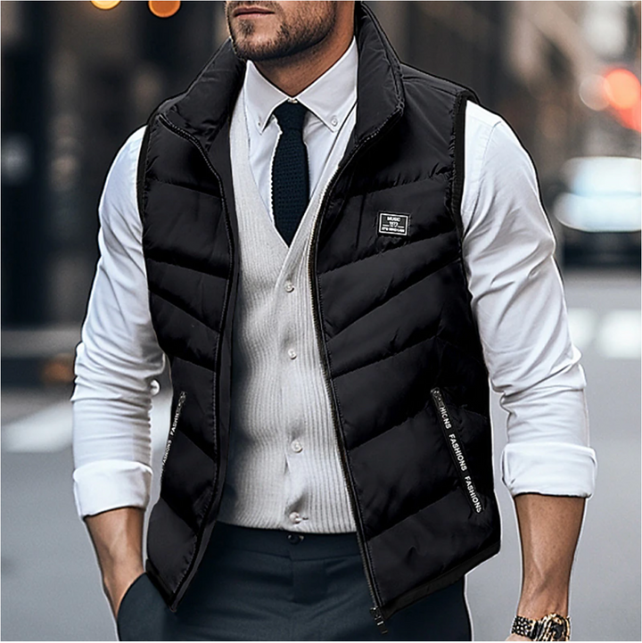 Men's Winter Quilted Vest | With Zipper