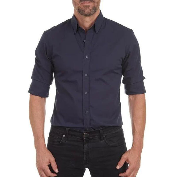 Wrinkle-Free Shirt with Zipper for Men