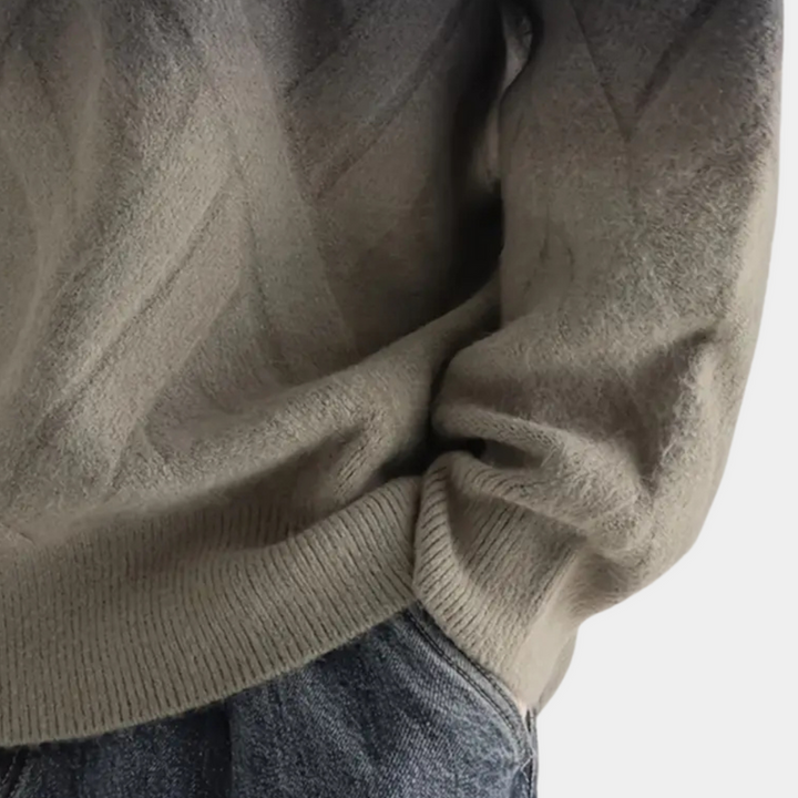 Ombre Crewneck Sweater for Men | Patterned
