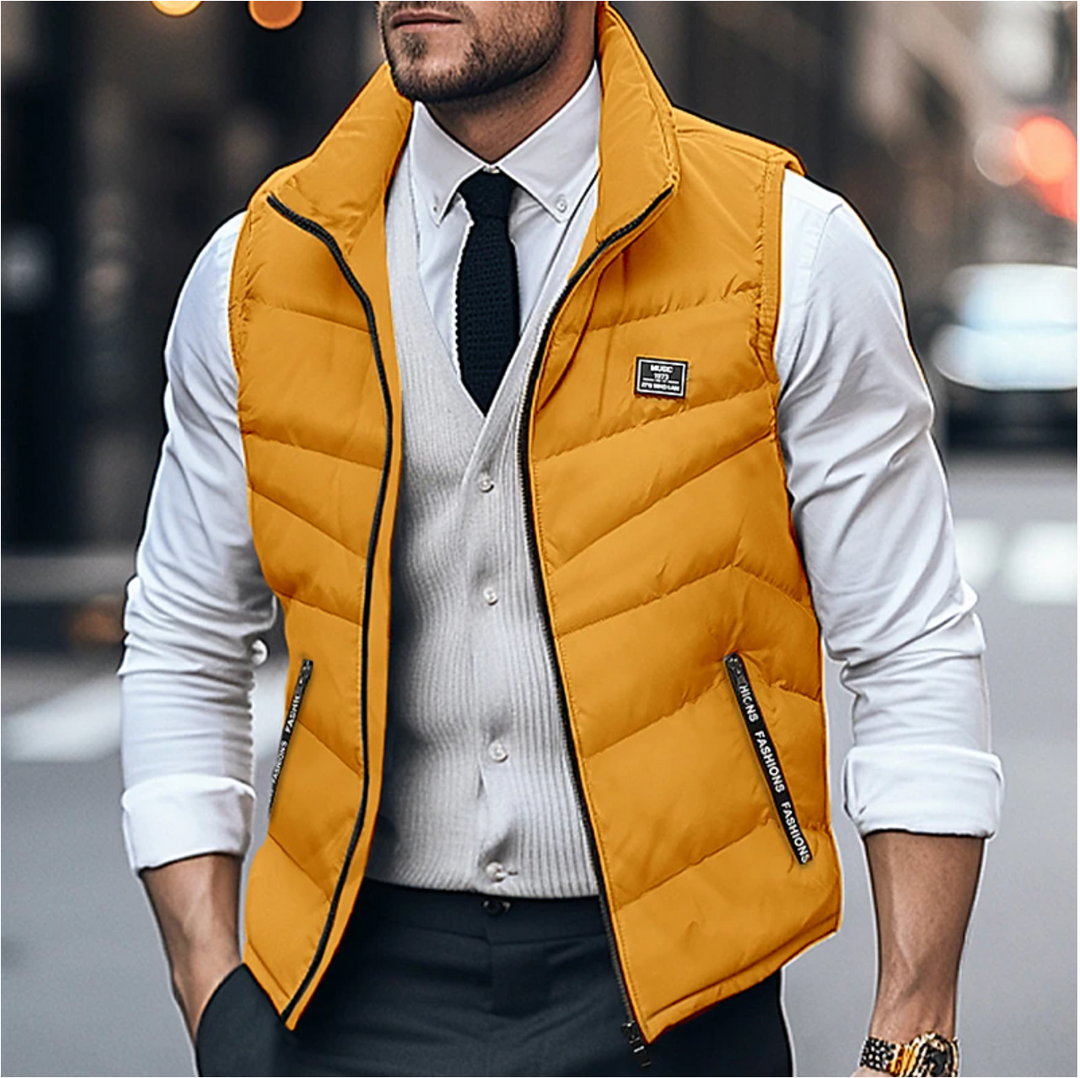 Men's Winter Quilted Vest | With Zipper