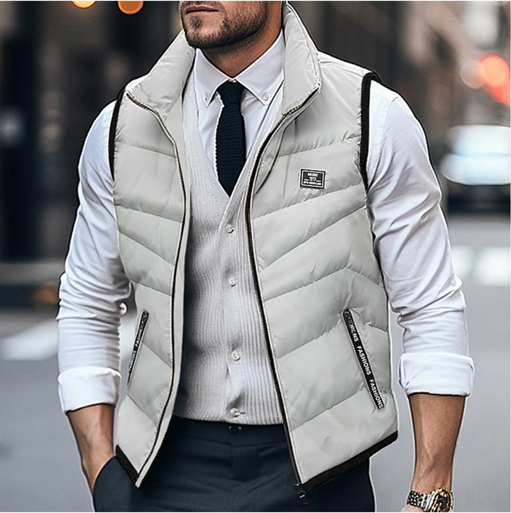 Men's Winter Quilted Vest | With Zipper