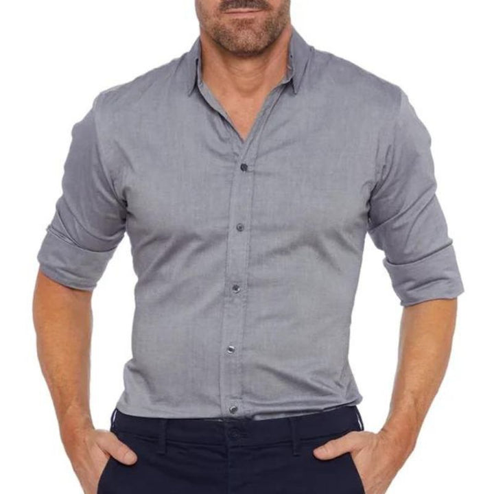 Wrinkle-Free Shirt with Zipper for Men