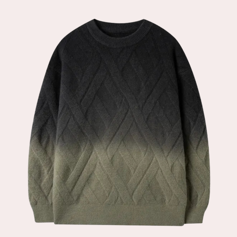Ombre Crewneck Sweater for Men | Patterned