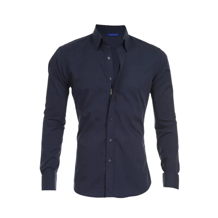 Wrinkle-Free Shirt with Zipper for Men