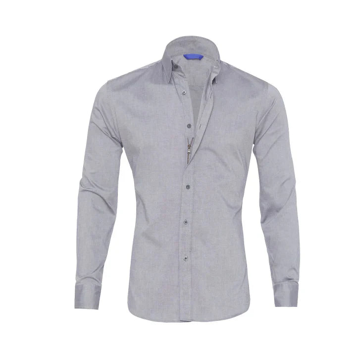 Wrinkle-Free Shirt with Zipper for Men