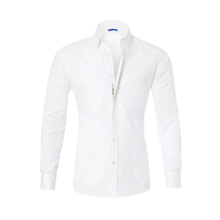 Wrinkle-Free Shirt with Zipper for Men