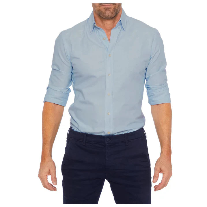 Wrinkle-Free Shirt with Zipper for Men