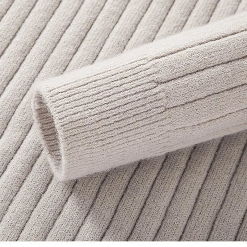 Men’s Half-Zip Sweater – Long Sleeve, High Collar