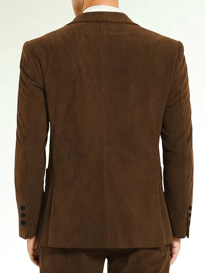 Corduroy Blazer with Notch Lapel