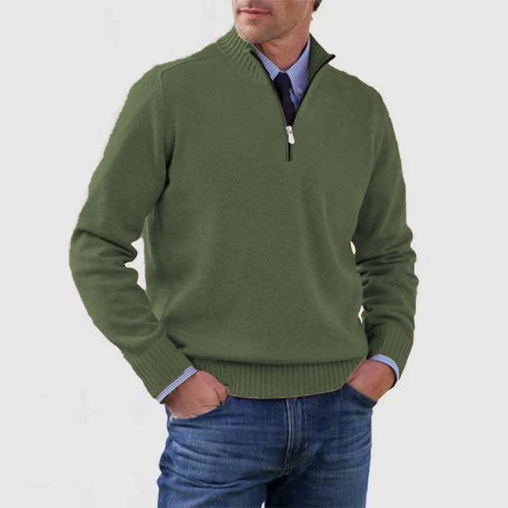 Men's half-zip sweater