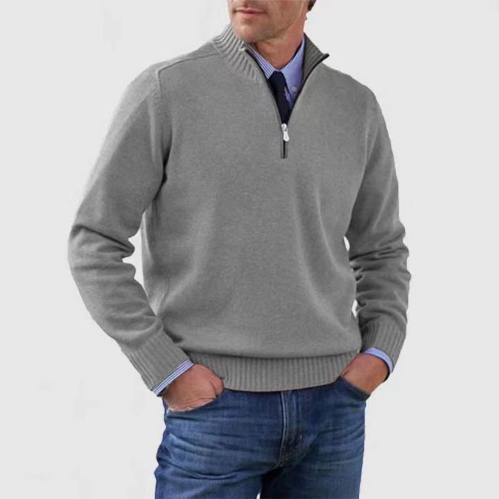 Men's half-zip sweater