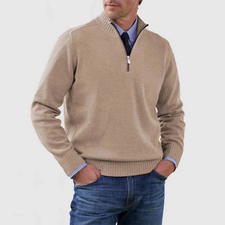 Men's half-zip sweater