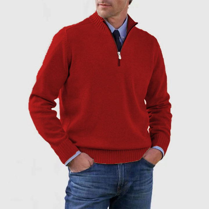 Men's half-zip sweater